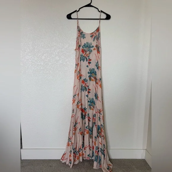 Free People Star Chasing Slip dress in Hibiscus Combo sz S - Picture 7 of 8